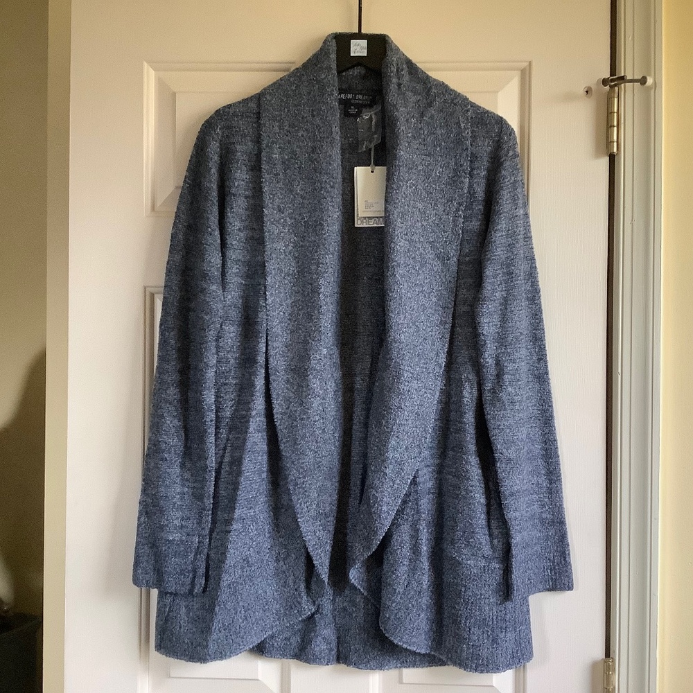 Barefoot Dreams CozyChic Lite Circle Cardi with Pockets HE Indigo Dusk SZ XL
